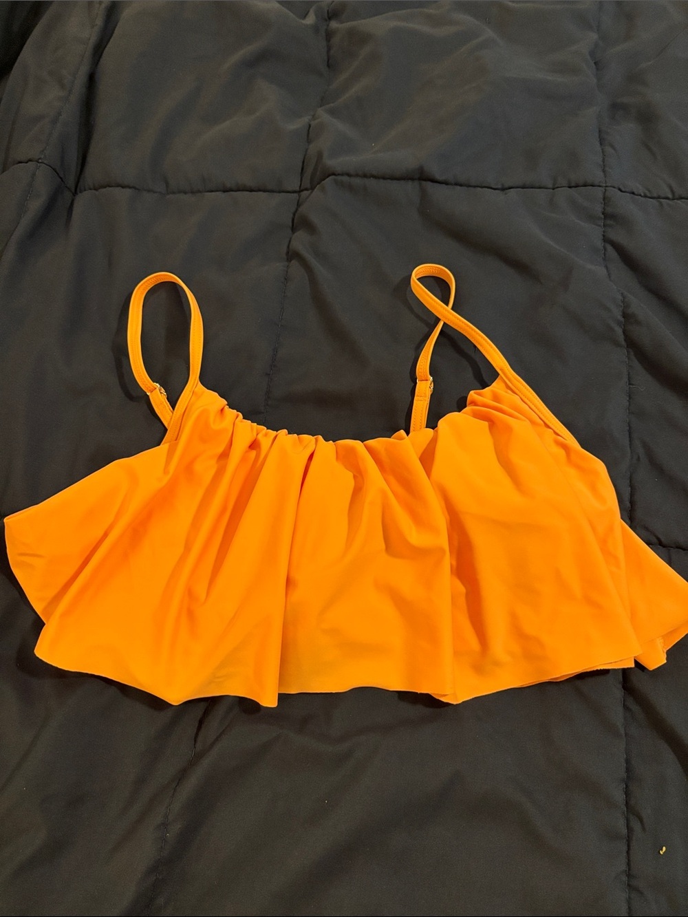 Merona Orange Ruffle Bikini Top
